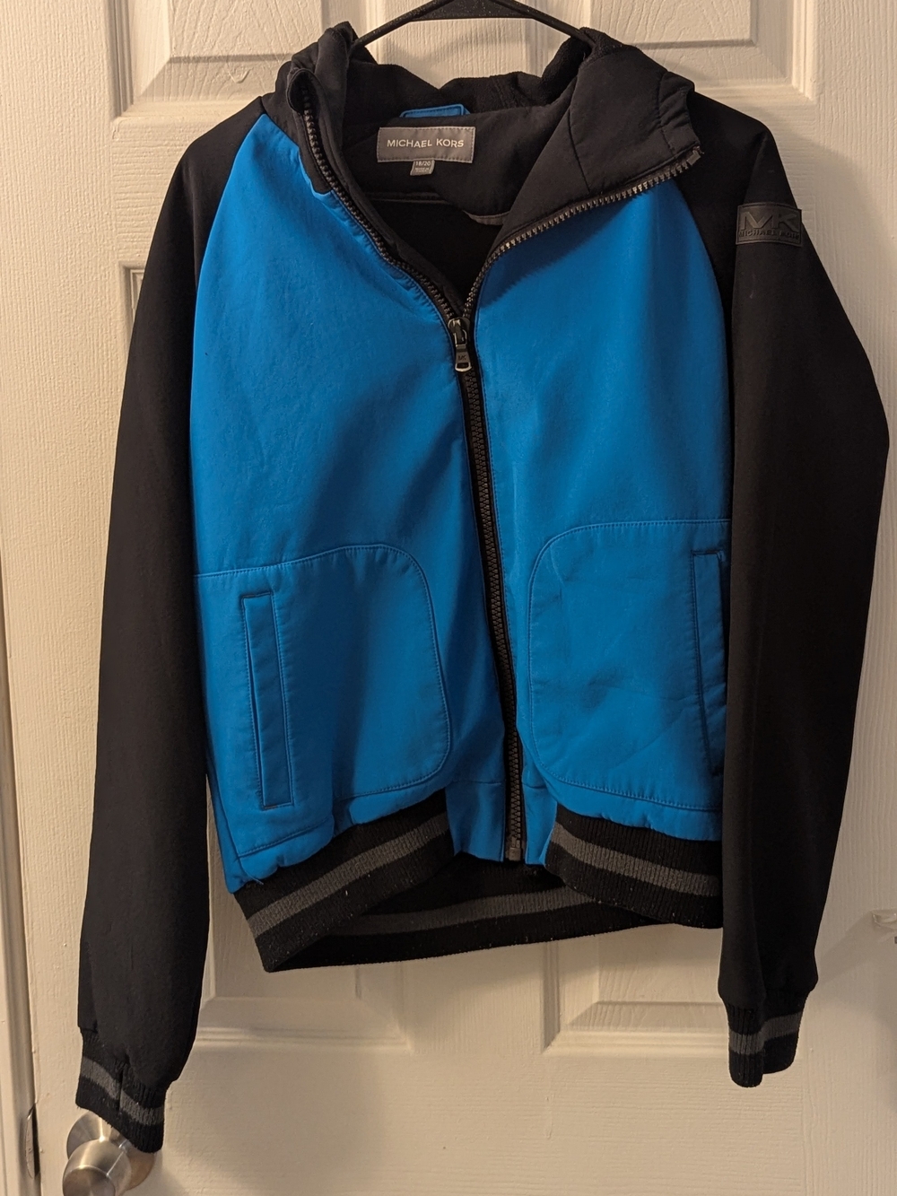 Michael Kors Boy’s Blue & Black Zip Hoodie Jacket